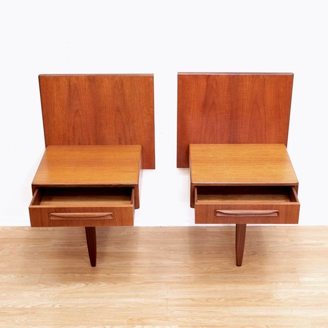 G Plan 1960s Mid Century Nightstands by Vb Wilkins for G Plan For Sale - Image 4 of 8