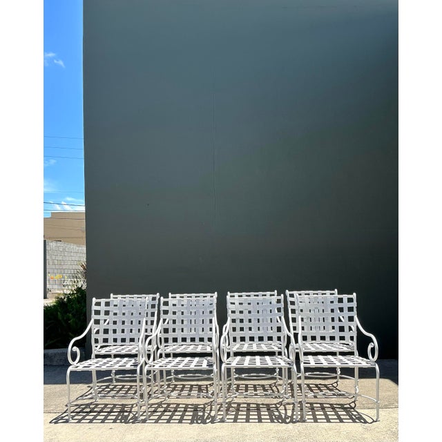 Brown Jordan Vintage Brown Jordan Cast Aluminum “Florentine”:Dining Chairs - Set of 8 For Sale - Image 4 of 12