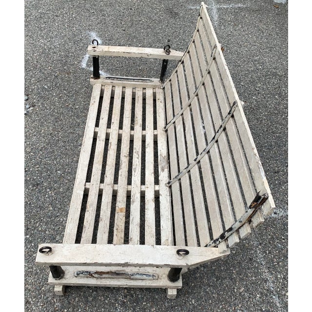 For the design purist, this is an amazing vintage early to mid 20th C solid wood porch swing made circa 1940-1960s. This...