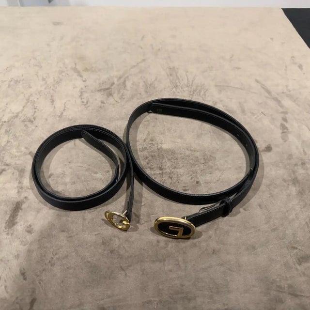 Two Elegant 1980s Leather and Brass Belts by Gucci For Sale - Image 12 of 13
