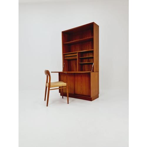 Brown Vintage Danish Teak Bookshelf with Desk by Svend Aage Rasmusen, 1960s For Sale - Image 8 of 11