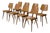 Vintage Brown Oak Chairs, 1960s, Set of 8 For Sale