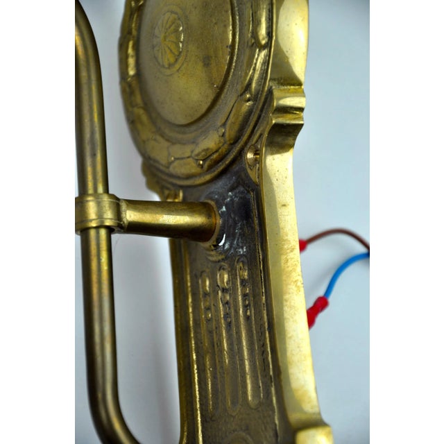 Metal Vintage Art Nouveau Wall Light For Sale - Image 7 of 11