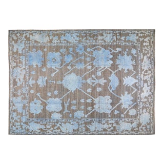 New Turkish Oushak Professional Hand Knotted Wool Rug, 10'4x14'7 For Sale