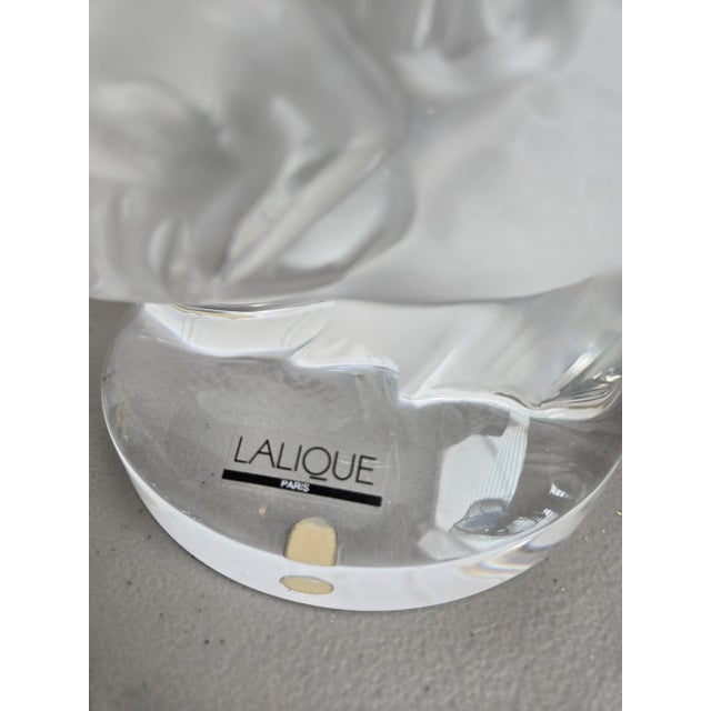 1990s Lalique Crystal Double Fish Sculpture For Sale - Image 5 of 11