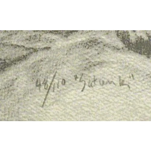 "Satank" Original Limited Edition Serigraph by Ward Churchill Pencil signed, titled, dated and numbered by the artist...