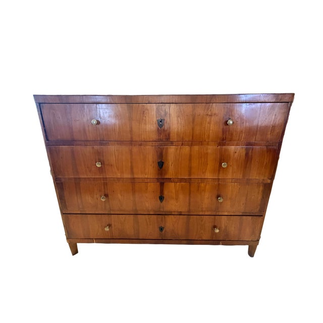 An exceptional piece of Central European history, this authentic 19th century Biedermeier secretaire commode beautifully...