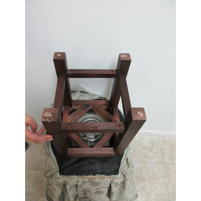 1990s Century Furniture French Boudoir Decorator Swivel Vanity Stool Seat Chair For Sale - Image 9 of 9