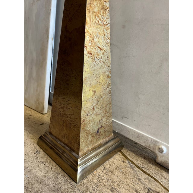 Mid Century Smokey Mirrored Table Lamp For Sale - Image 9 of 10