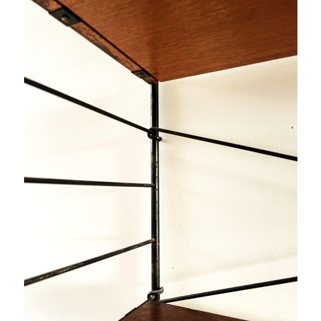 Metal Mid-Century Scandinavian Modern Icon Freestanding Ladder Shelf, 1960s For Sale - Image 7 of 16