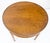 Wood Round Italian Gueridon Table on Fluted Tapered Legs Pull Out Trays Two Drawers For Sale - Image 7 of 12