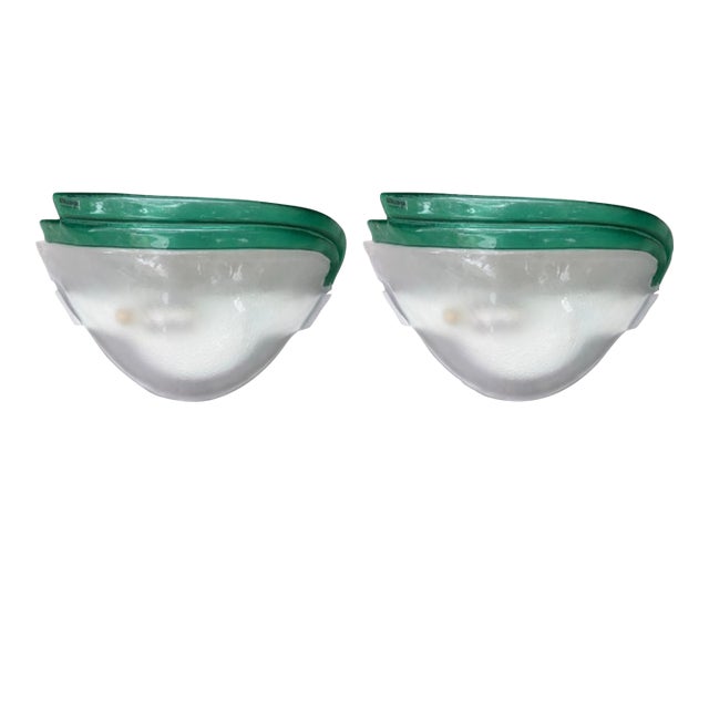 1970s Murano Glass Sconces by Mazzega - a Pair For Sale