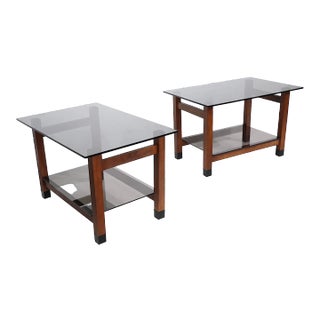 Pr. Mid Century Brutalist Style End Tables C 1970's For Sale