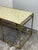 Brass Union-Made Mosaic Tile Top Brass-Tone Console Table, Vintage For Sale - Image 8 of 12