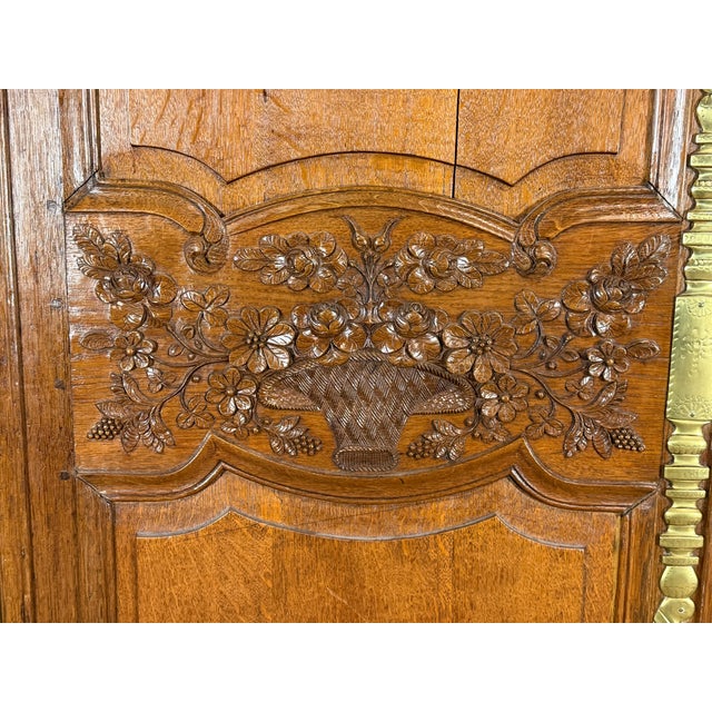 Mid 19th Century Antique 1840's Carved French Armoire For Sale - Image 5 of 11