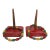 Pair of Vintage Folk Art Handmade Wooden Ring Toss Games For Sale