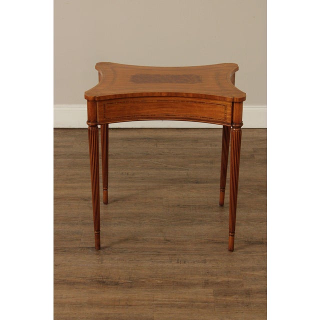 Maitland Smith Sheraton Style Single Drawer Inlaid Side Table For Sale - Image 15 of 18