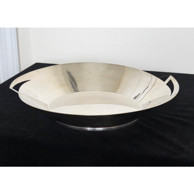 Metal 1990's Modernist Silver Plate 'Lily' Bowl by Elsa Rady for Swid Powell For Sale - Image 7 of 11
