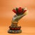 Late 20th Century Vintage Liuli Glass Buddha's Hand Holding Lotus Statue Altar Decor 4.7" For Sale - Image 5 of 9