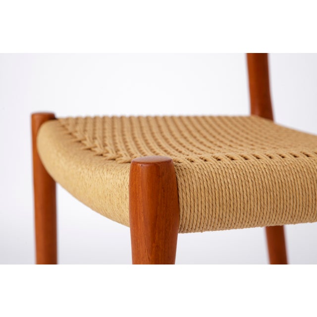 Beige Model 84 Teak Chairs by Niels Moller For Sale - Image 8 of 10