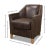 Brown Eclectic Modern Leather Armchair For Sale - Image 8 of 11