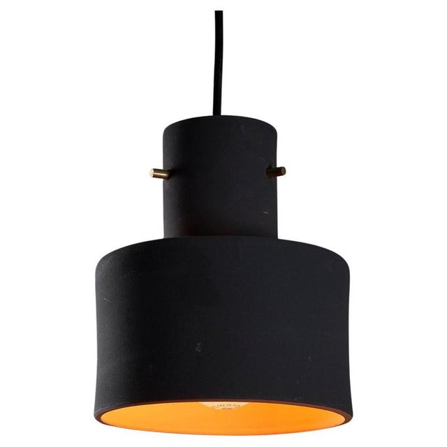 Black Terracotta Plant Light Pendant from Artiforte, Netherlands, 1950s For Sale - Image 10 of 10
