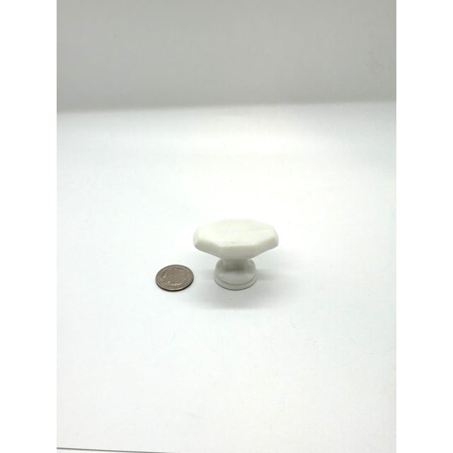 2010s Century Furniture White Glass Knob For Sale - Image 5 of 5