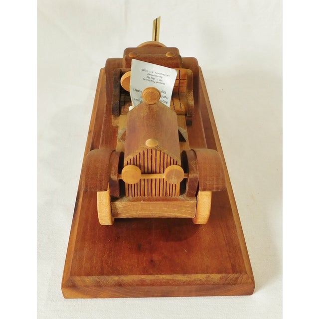 Brewster Coachworks Handcrafted Wood Vintage Antique Car Pen Holder Desk Set For Sale - Image 4 of 8
