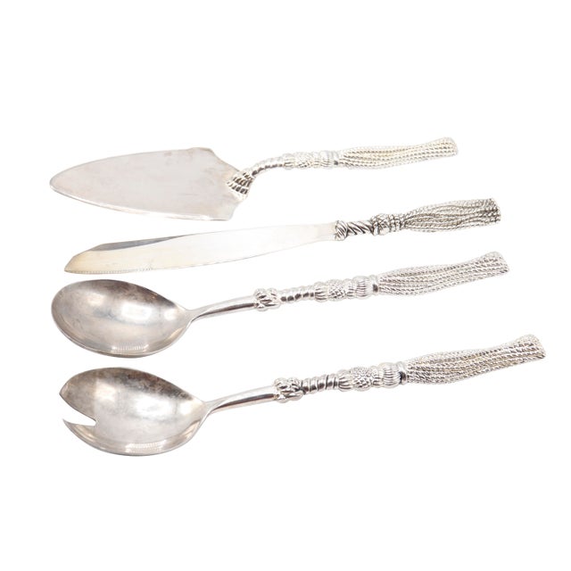 French Silver Plated Serving Utensils by Silea Set of 4 Chairish