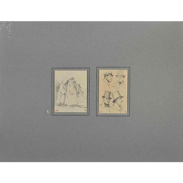 Portraits is a drawing in pencil on paper realized by Léon Morel-Fatio in the 19th Century . Good conditions. The artwork...