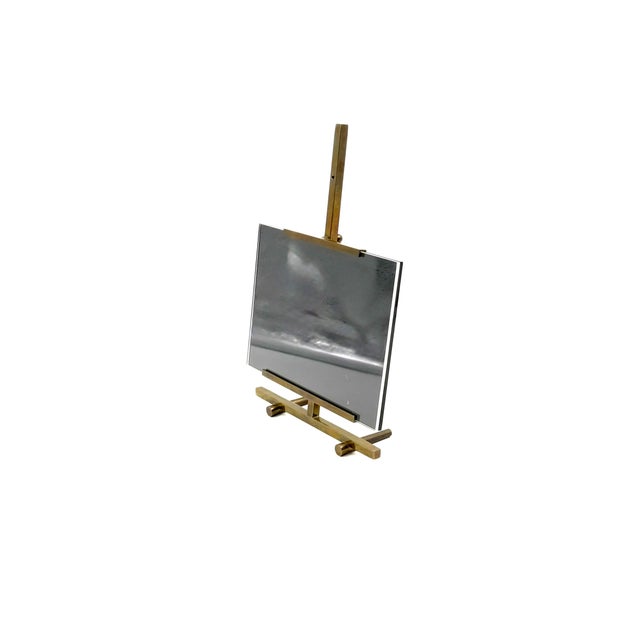 Hollywood Regency Hollywood Regency Brass Easel Shaped Picture Frame, Montagnani Italy 1970s For Sale - Image 3 of 10