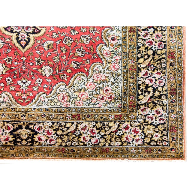 Late 20th Century Persian Silk Qum Rug For Sale - Image 11 of 13