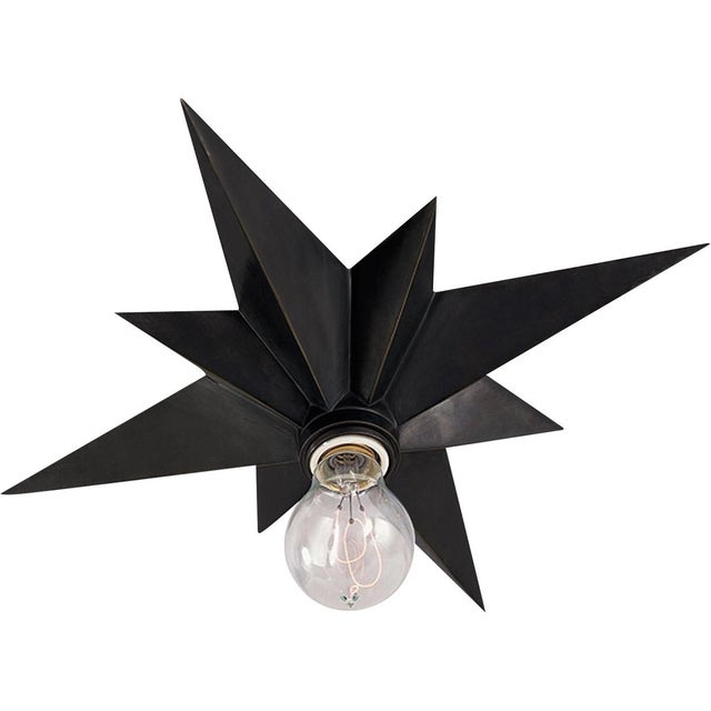 Transitional Eric Cohler for Visual Comfort Signature Star Flush Mount in Bronze For Sale - Image 3 of 3