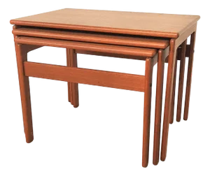 Mid-Century Danish Teak Nesting Tables from Trioh, 1970, Set of 3