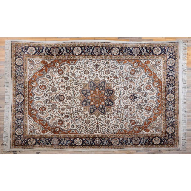 Textile Indian Hand-Knotted Laver Rug, 1990s For Sale - Image 7 of 7