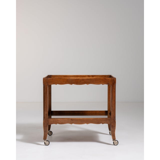 French Oak Bar Cart, Antique, France, Circa 1940 For Sale - Image 11 of 13