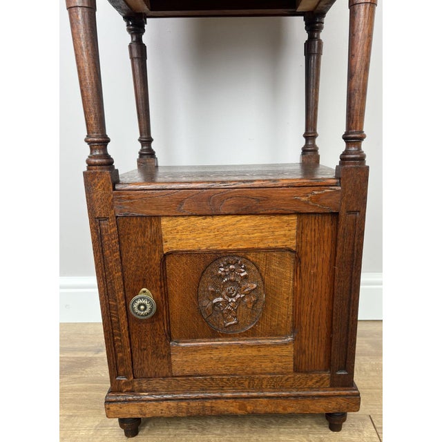 Gold Antique French Bedside Tables with Marble Top, Set of 2 For Sale - Image 8 of 15