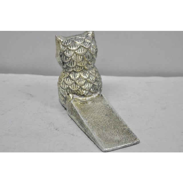 Contemporary Mid Century Modern Style Small Figural Owl Form Doorstop Wedge For Sale In Philadelphia - Image 6 of 9