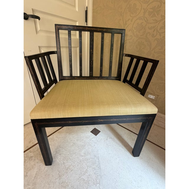Cream Rose Tarlow Melrose House Hand‑Painted Accent Chair – Carved Frame & Artisan Detailing For Sale - Image 8 of 8