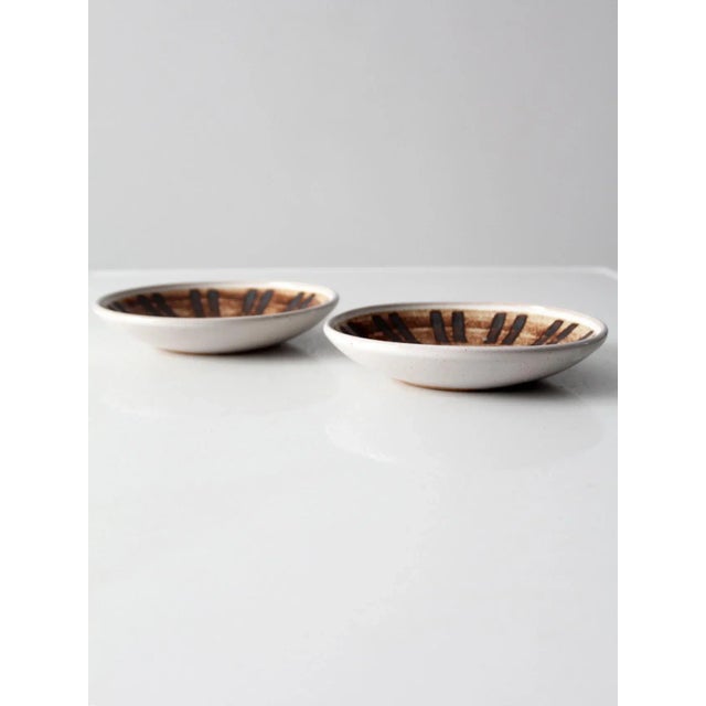 Vintage Studio Pottery Bowls Pair For Sale - Image 6 of 11