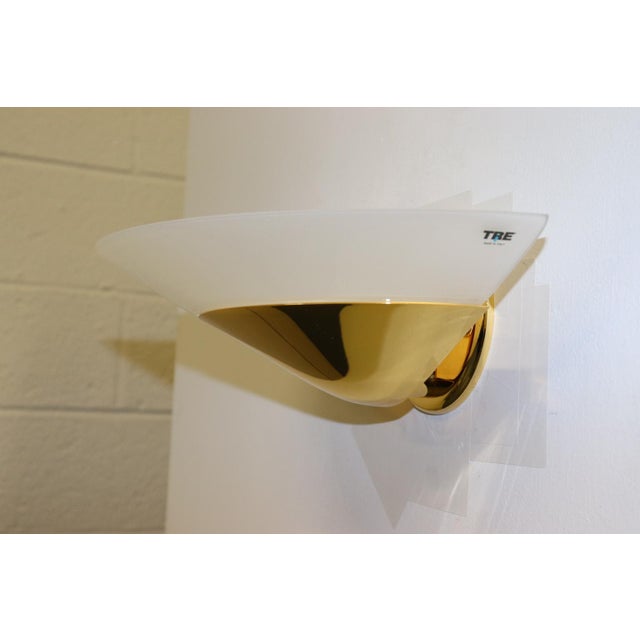 Glass 1990s Modern "Mezzo Alo" Wall Lamp Murano White Glass For Sale - Image 7 of 13