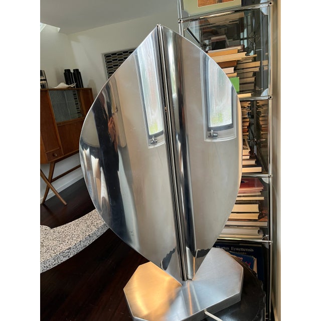 Important and rare steel blade sculpture In the shape of a stingray by Louis Durot.