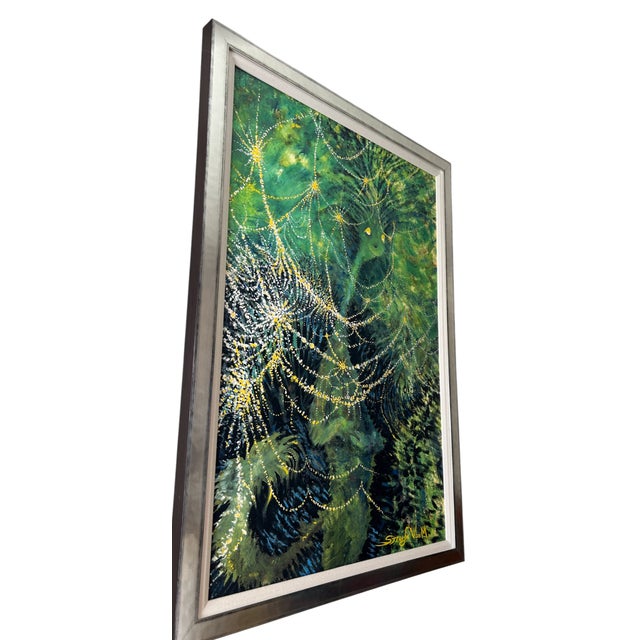 2010s Dr Seuss Painting Green Cat With Lights Framed Very Rare For Sale - Image 5 of 17