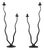 Postmodern Brutalist Wrought Iron Candlesticks by Hysteria Design, France, 1980s, Set of 2 For Sale
