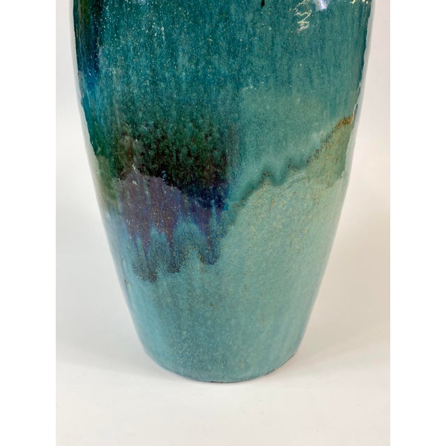 Early 19th Century Green Blue Iridescent Vase For Sale - Image 4 of 10