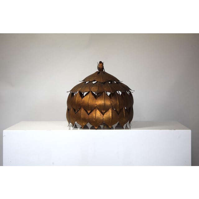 Metal Lotus Ceiling Lamp by Hans Kögl, Germany, 1960s For Sale - Image 7 of 11