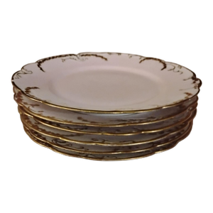Vintage Haviland Limoges Rare Blush Tint Luncheon Plates - Set of 6