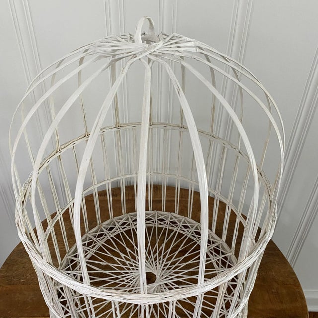 Mid-Century Modern Vintage Mid-Century Spun Fiberglass Birdcage in the Style of Russel Woodard For Sale - Image 3 of 10