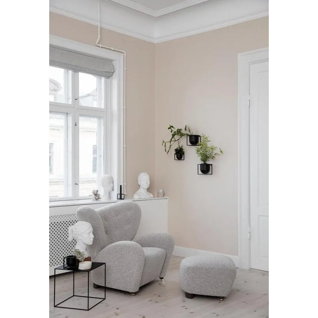 Not Yet Made - Made To Order Set of Honey Natural Oak Sheepskin the Tired Man Footstools by Lassen For Sale - Image 5 of 8