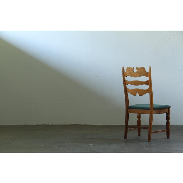 1960s Vintage Razorblade High Back Dining Chairs by Henning Kjærnulf, Denmark, 1960s, Set of 6 For Sale - Image 5 of 18